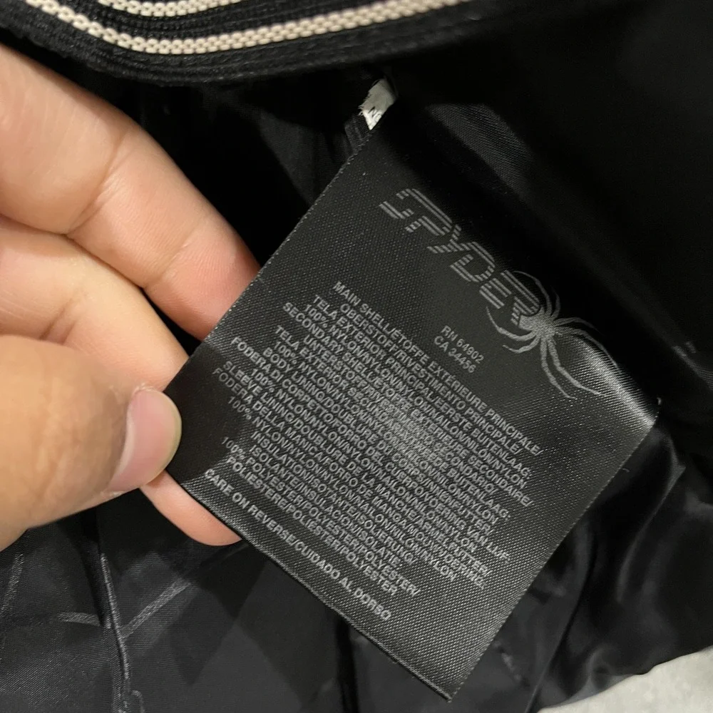 Vintage‎ Spyder Ski XT Jacket Youth 12 Insulated Black Gray Retro 90s Waterproof